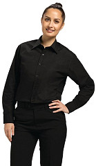  Chef Works Unisex Long Sleeve Dress Shirt Black 