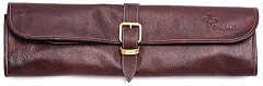  Boldric One Buckle Leather Knife Bag Brown 8 Slots 