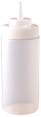  Vogue Clear Wide Neck Squeeze Sauce Bottle 16oz 