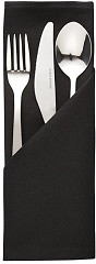  Mitre Essentials Occasions Polyester Napkins Black (Pack of 10) 