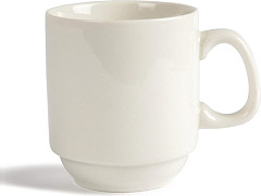  Olympia Ivory Stacking Mugs 285ml 10oz (Pack of 12) 