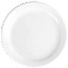  Olympia Whiteware Narrow Rimmed Plates 180mm (Pack of 12) 