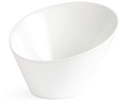  Olympia Whiteware Oval Sloping Bowls 154 x 133mm 335ml (Pack of 4) 