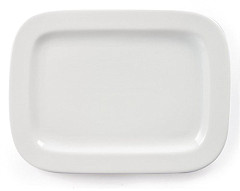  Olympia Whiteware Rounded Rectangular Plates 230mm (Pack of 12) 