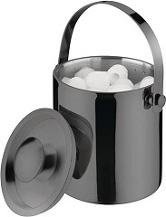  Olympia Double Walled Ice Bucket with Lid 1Ltr Gunmetal 