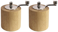  Olympia Light Wood Salt and Pepper Mill Grinder Set 