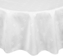  Mitre Luxury Luxor Round Tablecloth White 2300mm 