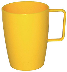  Kristallon Polycarbonate Handled Beakers Yellow 284ml 