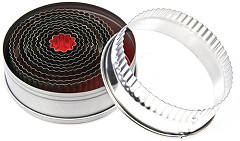  Vogue Round Fluted Pastry Cutter Set (Pack of 11) 