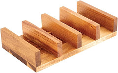 Olympia Acacia Wood Taco Stand 
