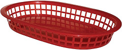  Olympia Oval Polypropylene Food Basket Red (Pack of 6) 