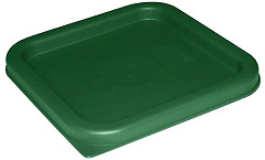  Vogue Polycarbonate Square Food Storage Container Lid Green Small 