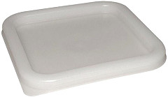  Vogue Polycarbonate Square Food Storage Container Lid White Small 