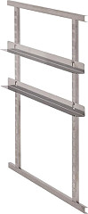  Cambro Kit of 4 Stainless Steel Rails and 2 Frames for Front Loading Food Carriers 