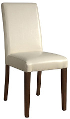 Bolero Faux Leather Dining Chairs Cream (Pack of 2) 