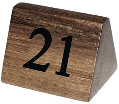  Olympia Wooden Table Number Signs Numbers 21-30 (Pack of 10) 