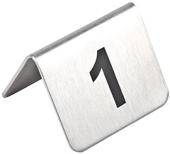  Olympia Stainless Steel Table Numbers 1-10 (Pack of 10) 