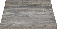  Bolero Pre-Drilled Square Melamine Table Top Ash Grey 700mm 