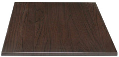  Bolero Pre-drilled Square Table Top Dark Brown 600mm 