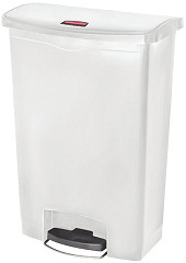  Rubbermaid Slim Jim Step on Bin Front Pedal 90Ltr White 