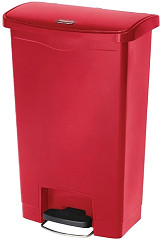  Rubbermaid Slim Jim Step on Front Pedal Red 50Ltr 