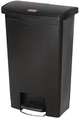  Rubbermaid Slim Jim Step on Front Pedal Black 50Ltr 