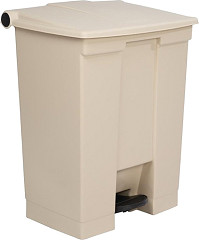  Rubbermaid Step On Pedal Bin Beige 68Ltr 