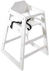  Bolero Wooden High Chair Antique White Finish 