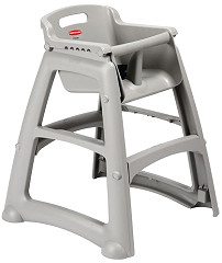  Rubbermaid Sturdy Stacking High Chair Platinum 