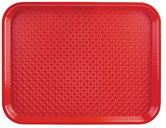  Kristallon Small Polypropylene Fast Food Tray Red 345mm 