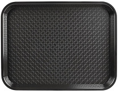 Kristallon Small Polypropylene Fast Food Tray Black 345mm 