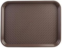  Kristallon Small Polypropylene Fast Food Tray Brown 345mm 