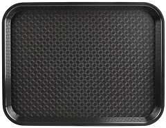  Kristallon Medium Polypropylene Fast Food Tray Black 415mm 