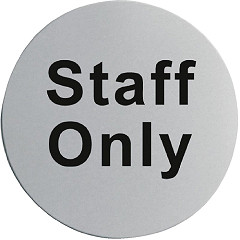  Gastronoble Stainless Steel Door Sign - Staff Only 