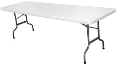  Bolero Rectangular Centre Folding Table White 8ft (Single) 