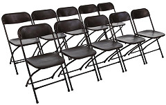  Bolero GD386 - Folding PP Chair Black (Pack 10) 