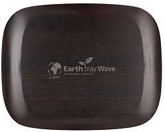  Roltex Wave Service Tray Dark Wood Grain 460 x 360mm 