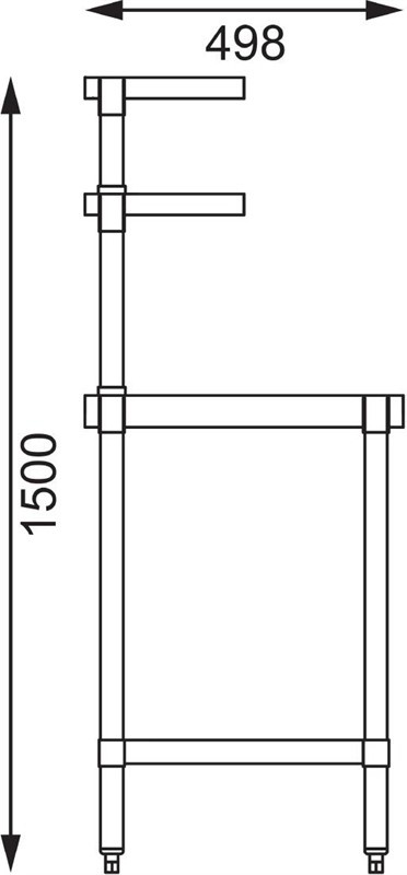  Vogue Stainless Steel Prep Station 1800x600mm 