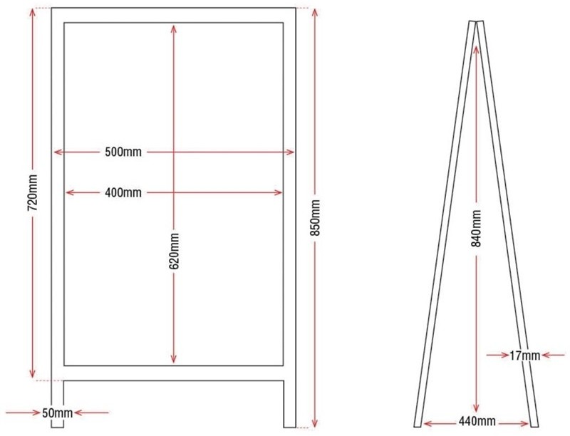  Olympia Pavement Board 850 x 500mm Wood Framed 