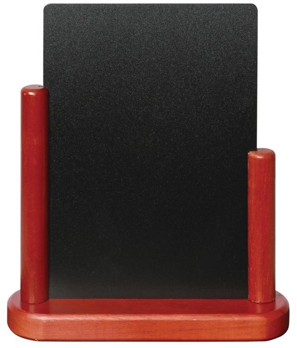  Securit Half Frame Table Top Blackboard 280mm x 200mm Mahogany 
