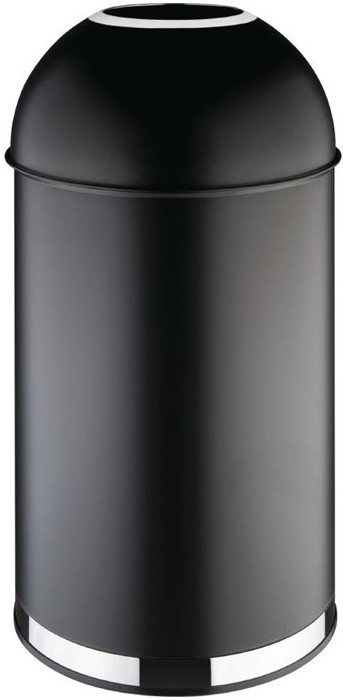  Bolero Steel Open Lid Bullet Bin Black 40Ltr 
