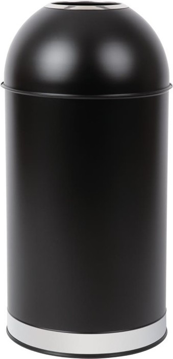  Bolero Steel Open Lid Bullet Bin Black 40Ltr 