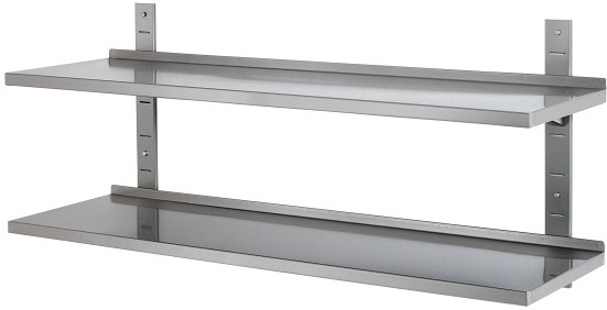  Bartscher Wall-mounting shelf 1600x355x27, SS 