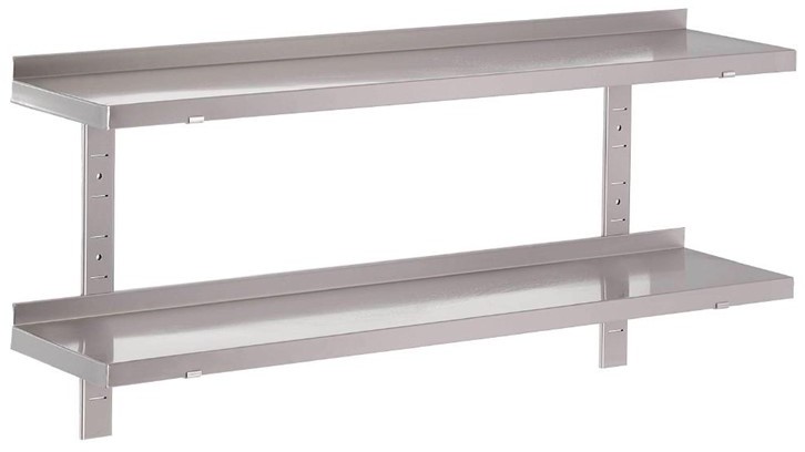  Gastro M Stainless Steel Wall Shelf without supports 1200mm width 