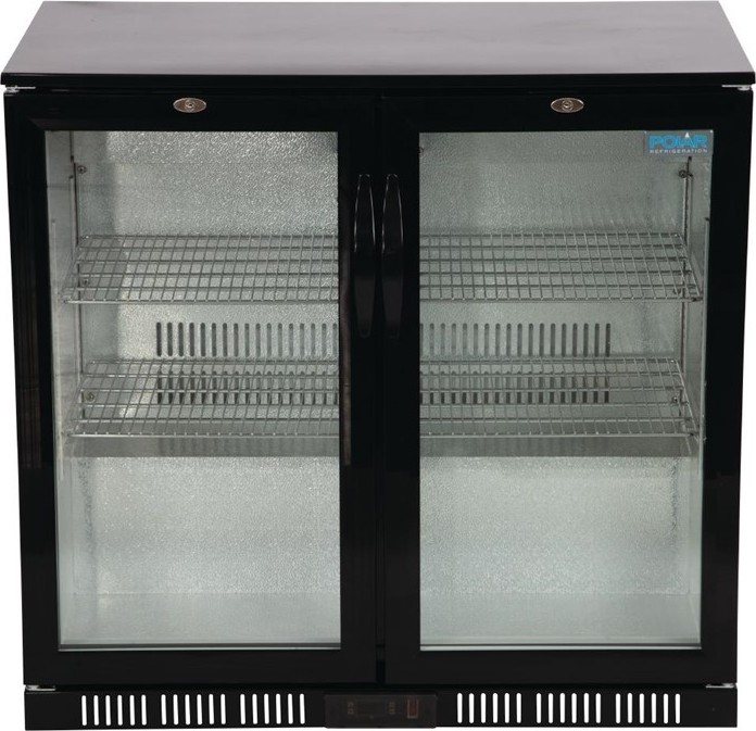  Polar G-Series Back Bar Cooler with Hinged Doors 198Ltr 