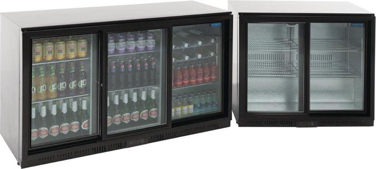  Polar G-Series Back Bar Cooler with Sliding Doors 320Ltr 