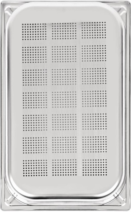  Vogue Heavy Duty Stainless Steel Perforated 1/1 Gastronorm Pan 65mm 