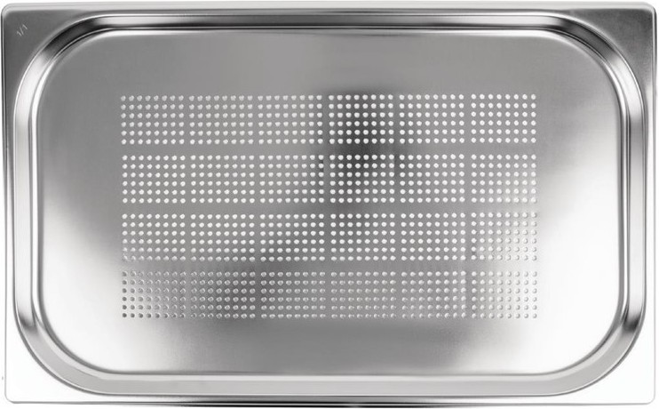  Vogue Stainless Steel Perforated 1/1 Gastronorm Pan 20mm 