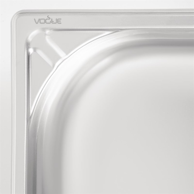  Vogue Heavy Duty Stainless Steel 1/1 Gastronorm Pan 100mm 