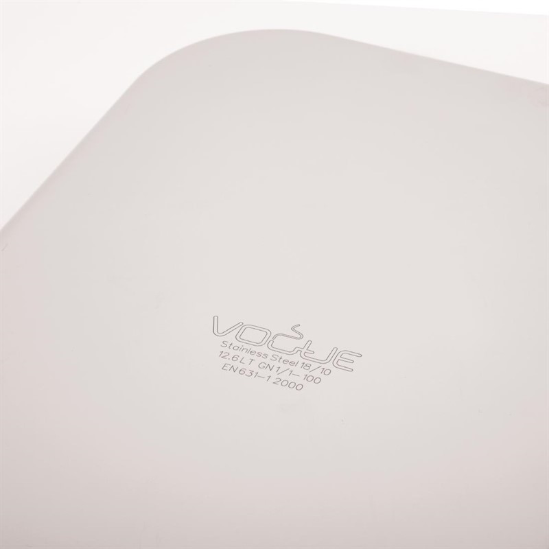  Vogue Heavy Duty Stainless Steel 1/1 Gastronorm Pan 100mm 